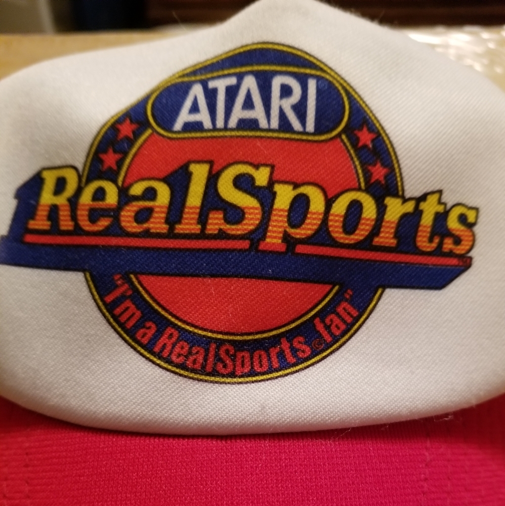 VINTAGE NWOT ATARI REAL SPORTS TRUCKER STYLE VIDEOGAME SNAPBACK MADE IN USA